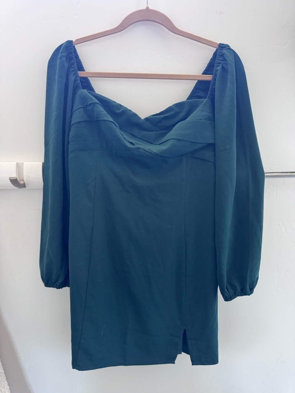 ABERCROMBIE Forest Green Bodice Long Sleeve Dress